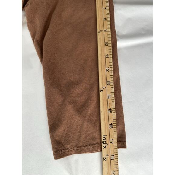 Tahari Top 1X Brown Pima Cotton Scoop Neck Minimalist Stretch Tunic Quiet Luxury - Picture 9 of 10